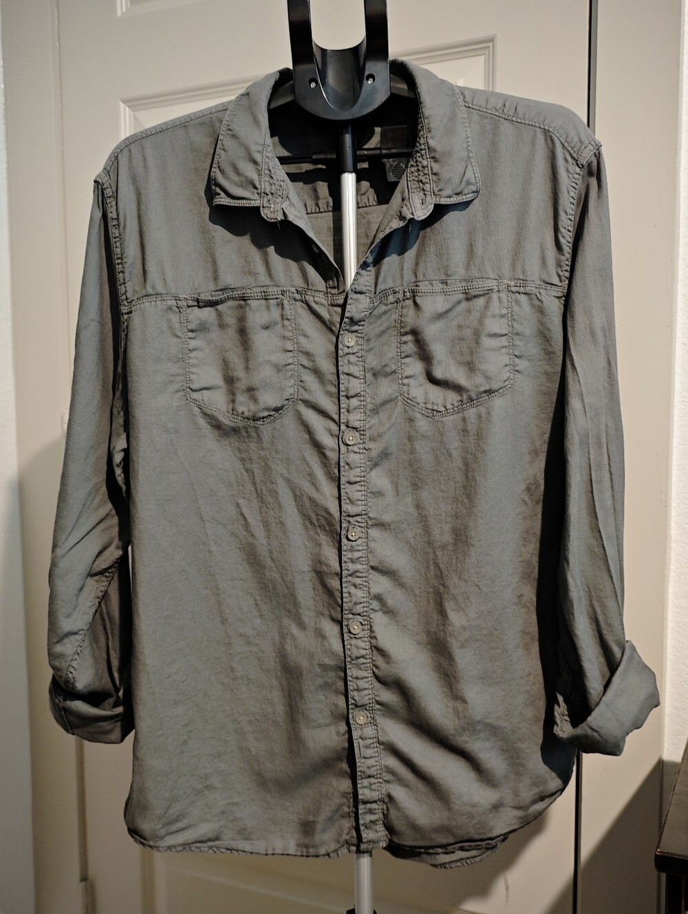 Calvin Klein Jeans Men's Casual Lightweight Shirt Jacket - Gray Size XL